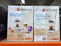 2 X TASSIMO BY BOSCH SUNY 'SPECIAL EDITION' TAS3107GB COFFEE MACHINE,1300 WATT, 0.8 LITRE - CREAM:: LOCATION - RACK B