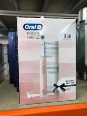 QUANTITY OF HEALTH & BEAUTY ITEMS TO INCLUDE ORAL-B PRO 3 ELECTRIC TOOTHBRUSHES ADULTS, 3 MODES WITH TEETH WHITENING, PINK::: LOCATION - RACK B