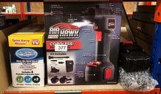 QUANTITY OF ITEMS TO INCLUDE AIRHAWK PRO CORDLESS DRILL WITH EXTRA BATTERIES AND MOTORISED FLOATING MOP : LOCATION - RACK C