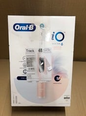 ORAL-B IO6 ELECTRIC TOOTHBRUSHES FOR ADULTS, 1 TOOTHBRUSH HEAD & TRAVEL CASE, 5 MODES WITH ULTRA-SENSITIVE, SENSITIVE EDITION, UK 2 PIN PLUG, PINK SAND: LOCATION - RACK C