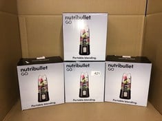 QUANTITY OF KITCHEN & APPLIANCES ITEMS TO INCLUDE 4 X NUTRIBULLET GO CORDLESS PORTABLE BLENDER - BLACK - 70W - POWERFUL EXTRACTION WITH 20 BLENDING CYCLES - 18,000 RPM - PORTABLE, RECHARGEABLE & LIGH