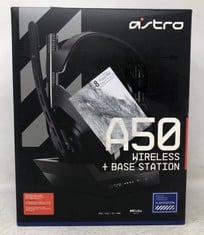 ASTRO GAMING A50 WIRELESS HEADSET + GAMING CHARGING STATION, 4TH GEN, DOLBY, BALANCING GAMING SOUND AND VOICE, 2.4 GHZ WIRELESS CONNECTION, PS5 (HDMI ADAPTER REQUIRED), PS4, PC, MAC - BLACK.RRP £177: