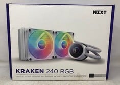 NZXT KRAKEN 240 RGB - 240MM AIO CPU LIQUID COOLER - CUSTOMIZABLE 1.54"" SQUARE LCD DISPLAY FOR IMAGES, PERFORMANCE METRICS - HIGH-PERFORMANCE PUMP - 2 X F120 RGB CORE FANS - WHITE.RRP £150 : LOCATION