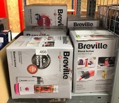 QUANTITY OF KITCHEN & APPLIANCES ITEMS TO INCLUDE BREVILLE BLEND ACTIVE PERSONAL BLENDER & SMOOTHIE MAKER | 350W | 2 PORTABLE BLEND ACTIVE BOTTLES (600ML) | LEAK PROOF LIDS | WHITE & PINK [VBL248]: L