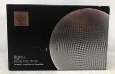 GHD FLIGHT TRAVEL HAIR DRYER - COMPACT, LIGHTWEIGHT, DUAL VOLTAGE, POWERFUL DRYING WITH LUXURIOUS TRAVEL CASE (BLACK). RRP £104 : LOCATION - TOP 50 RACK