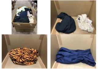 QUANTITY OF CLOTHING & APPAREL ITEMS TO INCLUDE TIGER PRINT ONSIE SIZE L : LOCATION - RACK C