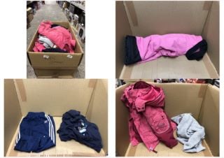 QUANTITY OF CLOTHING & APPAREL ITEMS TO INCLUDE THE CHILDRENS PALACE PINK JACKET AGED 4 : LOCATION - RACK C