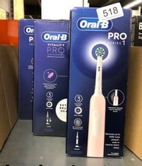 QUANTITY OF HEALTH & BEAUTY ITEMS TO INCLUDE ORAL-B PRO 3 2X ELECTRIC TOOTHBRUSHES FOR ADULTS, GIFTS FOR WOMEN / MEN, 2 HANDLES & 2 CROSS ACTION TOOTHBRUSH HEADS, 3 MODES, TEETH WHITENING, 2 PIN PLUG