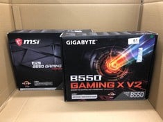 1 X B550  GAMING X V2 GIGABYTE GAMING MOTHERBOARD AND 1 X MSI MAG B550 GAMING PLUS MOTHERBOARD : LOCATION - RACK A