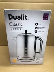 DUALIT CVJK13 CLASSIC KETTLE | POLISHED STAINLESS STEEL WITH COPPER TRIM | QUIET BOILING KETTLE | 90 SECOND BOIL TIME | 1.7 LITRE CAPACITY, 3 KW | 72820.: LOCATION - RACK A