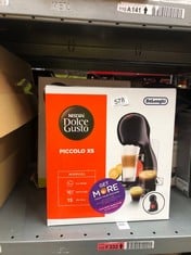 DELONGHI NESCAFÉ DOLCE GUSTO PICCOLO XS POD CAPSULE COFFEE MACHINE, ESPRESSO, CAPPUCCINO AND MORE, EDG210.B, 0.8 LITERS, BLACK & RED: LOCATION - RACK D