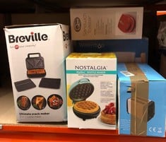 QUANTITY OF  ITEMS TO INCLUDE PRODUCT TITLE : BREVILLE 3-IN-1 ULTIMATE SNACK MAKER | DEEP FILL TOASTIE MAKER, WAFFLE MAKER & PANINI PRESS | REMOVABLE NON-STICK PLATES | BLACK & STAINLESS STEEL [VST09