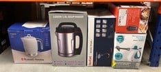 QUANTITY OF KITCHEN & APPLIANCES ITEMS TO INCLUDE DAEWOO SOUP MAKER, 1.6 LITRES, 6 PORTIONS PER BLEND, SMOOTH OR CHUNKY SOUP IN THE WINTER, REFRESHING SMOOTHIES IN THE SUMMER, USER FRIENDLY SETTINGS,