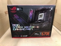 QUANTITY OF TECH & GAMING ITEMS TO INCLUDE ASUS ROG STRIX X670E-E GAMING WIFI AMD RYZEN AM5 ATX MOTHERBOARD, 18+2 POWER STAGES, DDR5 SUPPORT, FOUR M.2 SLOTS WITH HEATSINKS, PCIE 5.0, USB 3.2 GEN 2X2,