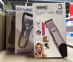 QUANTITY OF HEALTH & BEAUTY ITEMS TO INCLUDE WAHL TRIMMER FOR WOMEN, LADIES SHAVERS, FEMALE HAIR REMOVAL METHODS, BIKINI TRIMMING AND STYLING, BATTERY OPERATED, PERSONAL TRIMMING KIT, PINK: LOCATION