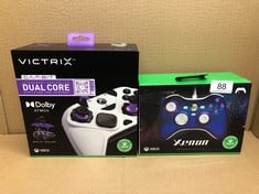 VICTRIX GAMBIT WORLD'S FASTEST LICENSED XBOX CONTROLLER, ELITE ESPORTS DESIGN WITH SWAPPABLE PRO THUMBSTICKS, CUSTOM PADDLES, SWAPPABLE WHITE / PURPLE FACEPLATE FOR XBOX ONE, SERIES X/S, PC AND HYPER