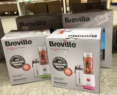 QUANTITY OF KITCHEN & APPLIANCES ITEMS TO INCLUDE BREVILLE BLEND ACTIVE PERSONAL BLENDER & SMOOTHIE MAKER | 350W | 2 PORTABLE BLEND ACTIVE BOTTLES (600ML) | LEAK PROOF LIDS | WHITE & PINK [VBL248]: L