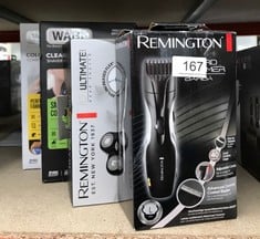 QUANTITY OF HEALTH & BEAUTY ITEMS TO INCLUDE REMINGTON BARBA BEARD TRIMMER (ADVANCED CERAMIC BLADES, POP-UP DETAIL TRIMMER, ADJUSTABLE ZOOM WHEEL, 9 LENGTH SETTINGS, COMB ATTACHMENT, CORD OR CORDLESS