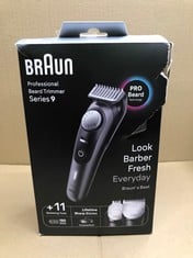 QUANTITY OF HEALTH & BEAUTY ITEMS TO INCLUDE BRAUN BEARD TRIMMER SERIES 9 BT9441, TRIMMER WITH BARBER TOOLS AND 180-MIN RUNTIME, RATED WHICH BEST BUY: LOCATION - C RACK