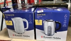 QUANTITY OF KITCHEN & APPLIANCES ITEMS TO INCLUDE RUSSELL HOBBS BRUSHED STAINLESS STEEL ELECTRIC 1.7L CORDLESS KETTLE (QUIET & FAST BOIL 3KW, REMOVABLE WASHABLE ANTI-SCALE FILTER, PUSH BUTTON LID, PE