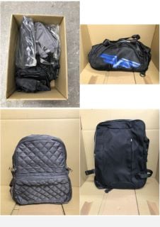 QUANTITY OF BAGS TO INCLUDE BLACK DUFFEL BAG: LOCATION - D RACK