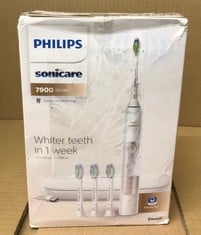 PHILIPS SONICARE SERIES 7900: ADVANCED WHITENING SONIC ELECTRIC TOOTHBRUSH WITH APP IN WHITE, (MODEL HX9636/19).: LOCATION - D RACK