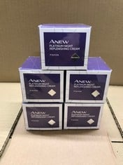 5 X AVON ANEW PLATINUM LIFT & TIGHTEN NIGHT CREAM 50ML, WITH PROTINOL™ TECHNOLOGY TO HELP LIFT SKIN, AND REPLENISH THE LOOK OF SKIN'S FIRMNESS, MOISTURE AND ELASTICITY, CRUELTY FREE - SEALED: LOCATIO