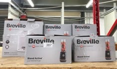 QUANTITY OF  ITEMS TO INCLUDE BREVILLE BLEND ACTIVE PERSONAL BLENDER & SMOOTHIE MAKER | 350W | 1 PORTABLE BLEND ACTIVE BOTTLE (600ML) | LEAK PROOF LID | BLACK & GOLD [VBL251]: LOCATION - E RACK