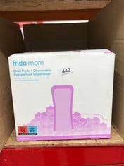 QUANTITY OF BABY & TODDLER ITEMS TO INCLUDE FRIDA MOM 2-IN-1 POSTPARTUM PADS: ABSORBENT PERINEAL ICE MAXI PADS, INSTANT COLD THERAPY PACKS AND MATERNITY PAD IN ONE, 8 COUNT: LOCATION - E RACK