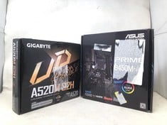 GIGABYTE A520M S2H AMD MOTHERBOARD + ASUS PRIME B450M-A 2 MOTHERBOARD: LOCATION - A RACK