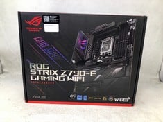 ASUS ROG STRIX Z790-E GAMING WIFI INTEL® Z790 LGA 1700 ATX MOTHERBOARD, 18 + 1 POWER STAGES, DDR5, FIVE M.2 SLOTS, PCIE® 5.0, WIFI 6E, USB 3.2 GEN 2X2 TYPE-C® WITH PD 3.0 UP TO 30W, AND AURA SYNC RGB