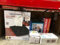 QUANTITY OF KITCHEN & APPLIANCE ITEMS TO INCLUDE GEORGE FOREMAN MEDIUM GRILL: LOCATION - E RACK