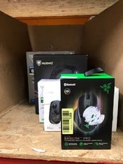 QUANTITY OF TECH & GAMING ITEMS TO INCLUDE RAZER BASILISK V3 PRO - CUSTOMIZABLE WIRELESS GAMING MOUSE WITH RAZER HYPERSCROLL TILT WHEEL (FOCUS PRO 30K OPTICAL SENSOR, 13-ZONE CHROMA LIGHTING, 10+1 PR