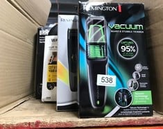 QUANTITY OF HEALTH & BEAUTY ITEMS TO INCLUDE REMINGTON VACUUM BEARD AND STUBBLE TRIMMER (VACUUM TO CATCH TRIMMED HAIR, TITANIUM BLADES, ADJUSTABLE COMB, DETAIL BLADE FOR STYLING AND EDGING, LITHIUM P