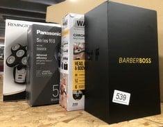 QUANTITY OF HEALTH & BEAUTY ITEMS TO INCLUDE BARBERBOSS CORDLESS SELF-SHARPENING BEARD & HAIR TRIMMER - WATERPROOF WITH CERAMIC BLADES, LED DISPLAY, FAST CHARGING, AND 8 COLOR COMB ATTACHMENTS QR-208