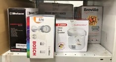 QUANTITY OF KITCHEN & APPLIANCES ITEMS TO INCLUDE BOSCH ERGOMIXX MSM66020GB HAND BLENDER 600W - WHITE: LOCATION - G RACK