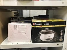 QUANTITY OF KITCHEN & APPLIANCES ITEMS TO INCLUDE RUSSELL HOBBS BRUSHED STAINLESS STEEL ELECTRIC 1.7L CORDLESS KETTLE (QUIET & FAST BOIL 3KW, REMOVABLE WASHABLE ANTI-SCALE FILTER, PUSH BUTTON LID, PE