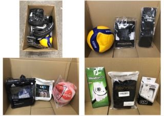 QUANTITY OF SPORT ITEMS TO INCLUDE MIKASA FIVE V200W VOLLEYBALL: LOCATION - A RACK