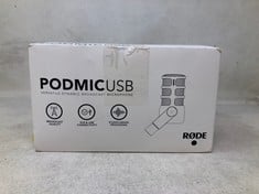 RODE POD MIC USB RRP £166: LOCATION - A RACK