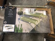 METAL BENCH SET: LOCATION - A RACK(COLLECTION OR OPTIONAL DELIVERY AVAILABLE)