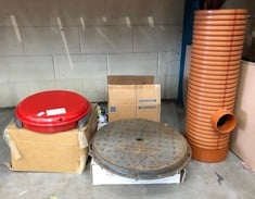 QUANTITY OF ITEMS TO INCLUDE MARLEY MANHOLE COVER: LOCATION - A RACK(COLLECTION OR OPTIONAL DELIVERY AVAILABLE)