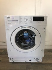 BEKO INTEGRATED WASHING MACHINE - MODEL WTIK84111F RRP £399: LOCATION - FRONT FLOOR(COLLECTION OR OPTIONAL DELIVERY AVAILABLE)