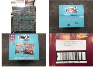 1 X PALLET OF PROPER CHIPS SALT AND VINEGAR & BARBECUE LENTIL CHIPS - 23/12/2024: LOCATION - BACK FLOOR(COLLECTION OR OPTIONAL DELIVERY AVAILABLE)