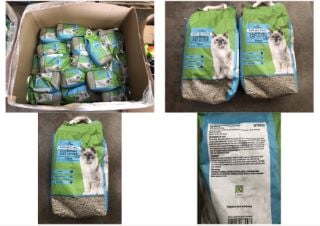 1 X PALLET OF ANTI-BACTERIAL CLUMPING CAT LITTER 8L BAGS: LOCATION - BACK FLOOR(COLLECTION OR OPTIONAL DELIVERY AVAILABLE)