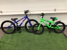 APOLLO XC 20 RS KIDS BIKE, 10” FRAME, 20” WHEELS, SINGLE SPEED.  + VERVE MAX-16 KIDS BIKE GREEN: LOCATION - BACK FLOOR(COLLECTION OR OPTIONAL DELIVERY AVAILABLE)