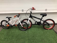 CARRERA COSMOS KIDS BIKE, SMALL FRAME, 16” WHEELS, SINGLE SPEED + PIRHANA DROID KIDS BMX BIKE, 9” FRAME, 18” WHEELS, SINGLE SPEED. : LOCATION - BACK FLOOR(COLLECTION OR OPTIONAL DELIVERY AVAILABLE)