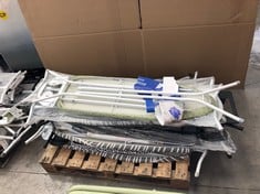 1 X PALLET OF IRONING BOARDS TO INCLUDE MINKY OXFORD IRONING BOARD: LOCATION - FRONT FLOOR(COLLECTION OR OPTIONAL DELIVERY AVAILABLE)