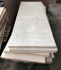 1 X PALLET OF ASSORTED INTERIOR DOORS TO INCLUDE CERTIFIED FIRE DOOR APPROX SIZE 198 X 69CM: LOCATION - FRONT FLOOR(COLLECTION OR OPTIONAL DELIVERY AVAILABLE)