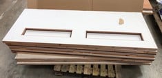 1 X PALLET ASSORTED OF INTERIOR DOORS TO INCLUDE CERTIFIED FIRE DOOR APPROX SIZE 204 X 83CM: LOCATION - FRONT FLOOR(COLLECTION OR OPTIONAL DELIVERY AVAILABLE)