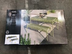 GEORGE HOME METAL BENCH SET: LOCATION - A RACK(COLLECTION OR OPTIONAL DELIVERY AVAILABLE)